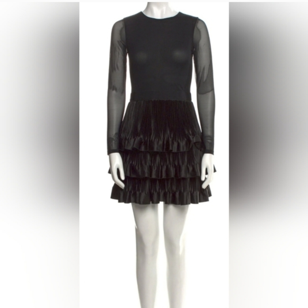 ALICE + OLIVIA CHARA TIERED RUFFLE MINI DRESSSIZE 6 $495 - Picture 15 of 16